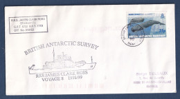 BAT - Lettre - British Antarctic Survey - RRS James Clark Ross - Voyage 8 - Port Lockroy - 1999 - Lettres & Documents