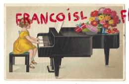 Petite Fille Joue Du Piano, Cadeaux, Fleurs, Biscuits - Scenes & Landscapes