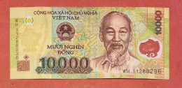 Vietnam, 2011- 10 000 Đồng- Obverse  Portrait Of Hồ Chí Minh At Right, Coat Of Arms Of Vietnam To The Left. - Vietnam