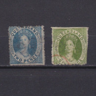 QUEENSLAND AUSTRALIA 1865, Sc# 19-20, CV $75, Part Set, 'Queen Victoria', Used - Oblitérés
