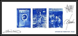 0661/ N°3351/3353/3355 Espace (space) Apollo 11 Moon Gravure Proof France Signé (signed Autograph) 2000 - Europe