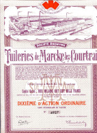 TUILERIES De MARCKE-lez-COURTRAI; 1/10e D'Action Ordinaire - Mines