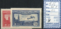 PA - CHARNIÈRE - N°5/6* - 1927-1959 Ungebraucht