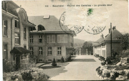 NEUCHÂTEL - HÔPITAL Des CADOLLES - LA GRANDE COUR  - CLICHE ASSEZ RARE - - Neuchâtel