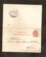Cover Sent From Sopron ,Hungary To Wien ,Austria 1895 - Lettres & Documents