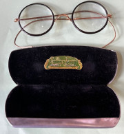 CREXP551 GAFAS ANTIGUAS CON PATILLAS DE ORO EN SU ESTUCHE - Autres & Non Classés