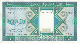 BILLETE DE MAURITANIA DE 1000 OUGUIYA DEL AÑO 1989 SIN CIRCULAR (UNC) (BANKNOTE) - Mauritania