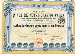 MINES De NOTRE-DAME-de-VAULX ; Action - Mines
