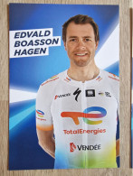 Card Edvald Boasson Hagen - Team TotalEnergies - 2022 - Cycling - Cyclisme - Ciclismo - Wielrennen - Cycling