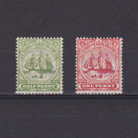 TURKS & CAICOS 1905, Sc# 10-11, CV $25, Wmk Mult-Crown-CA, Part Set, Ships, MH - Turks & Caicos (I. Turques Et Caïques)