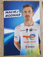 Card Maciej Bodnar - Team TotalEnergies - 2022 - Cycling - Cyclisme - Ciclismo - Wielrennen - Cycling
