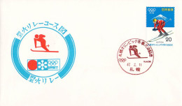 Japan Cover 1972 Sapporo Olympic Games - Slalom. Postal Weight 0,04 Kg. Please Read Sales Conditions Under Image Of Lot - Hiver 1972: Sapporo