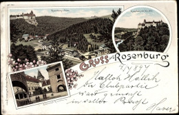 Lithographie Rosenburg Niederösterreich, Schloss, Panorama - Autres & Non Classés