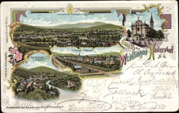Lithographie Wien Penzing Hadersdorf Weidlingau, Panorama, Kirche Mariabrunn, Sanatorium, Georgenberg - Andere & Zonder Classificatie