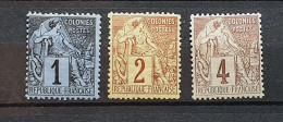 0425 - Colonies Générales - Alphée Dubois N° 46 - 47 - 48 * - MH - Cote : 21 Euros - Alphée Dubois