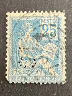 FRANCE C N° 118 Mouchon CL 196 Indice 2 Perforé Perforés Perfins Perfin ! - Autres & Non Classés