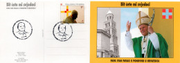 Croatia 1998, Pope John Paul II In Croatia, Cancel Rijeka, Card - Croatie