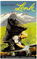 BE LENK Sesselbahn Schwefelquellen 1940 Künstler Franz Villiger - Plakatsammlung Kunstgewerbemuseum Zürich - NEUVE - Lenk Im Simmental