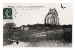89 ST SAINT JULIEN DU SAULT - Chapelle De Vauxguilain - Edit P.R.S - Avion - Charrette Attelée Cheval âne - Env Joigny - Saint Julien Du Sault