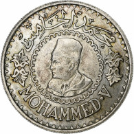 Maroc, Mohammed V, 500 Francs, 1956/AH1376, Paris, Argent, TTB, KM:54 - Maroc