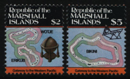 Marshall-Inseln 1986 - Mi-Nr. 71-72 ** - MNH - Inselkarten - Marshall