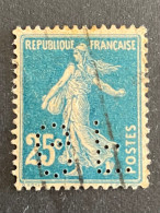 FRANCE G N° 140 Semeuse GF 57 Indice 2 Perforé Perforés Perfins Perfin ! Superbe - Autres & Non Classés