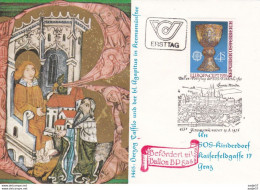Austria Österreich AUTRICHE 1976 Mi:1507+1508 , FDC - 200 Jahre Burgtheater - Ballonpost