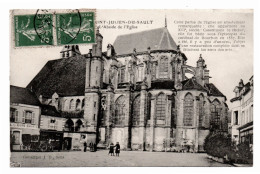 89 ST SAINT JULIEN DU SAULT L'Abside De L'Eglise - Coll JD 1913 - Hôtel Des Bons Enfants - Voiture Hyppomobile - Joigny - Saint Julien Du Sault