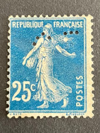 FRANCE G N° 140 Semeuse GF 53 Indice 2 Perforé Perforés Perfins Perfin !! - Autres & Non Classés