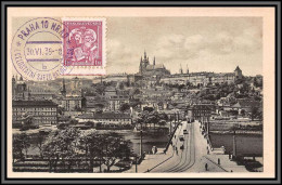 11207 Prague Praha 1935 Affranchissement Recto Carte Postale Postcard Tchécoslovaquie Cescoslovensko - Lettres & Documents