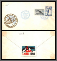 11883 N°469/470 Ski Wolrd Championship 1/3/1958 Fdc Lettre Cover Finlande Suomi - FDC