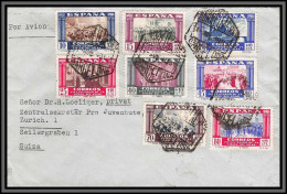 11709 Par Avion Vierge Del Pilar Saragozza 1940 Pour Zurich Suisse Lettre Cover Espagne Espana - Briefe U. Dokumente