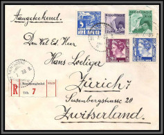 11699 Tandjongbalei 31/7/1939 Recommandé Pour Zurich Suisse Lettre Cover Inde India Pays Bas Nederland Indié - Indes Néerlandaises