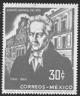 SKV) 1964. Mexico. Andrés Manuel Del Río. 1 Stamp SC 961 Wmk 350 Mnh. - Mexique