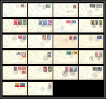 11705 World Refugee Year 1959/1960 Jean Cocteau 7 Avril 1960 Fdc Complet Lot De 22 Lettre Cover Europe - Réfugiés