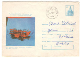 KNAUST CART MODEL FOR FIREMAN SERVANTS,  COVER STATIONERY,  Cod.0216/76,  1976, ROMANIA - Entiers Postaux