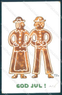 Artist Signed TB-e Lady Man Christmas Biscuit Cartolina Postcard TW2115 - Ohne Zuordnung