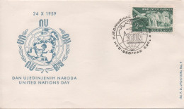 Yugoslavia, Serbia, United Nations Day 1959, Belgrade - Lettres & Documents