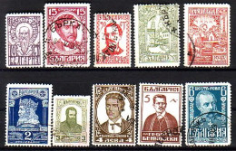 BULGARIA - 1929 - Cinquantenair De L'independanse Et Millenaire Du Reghe Du Tsar Simeon-le-Grand  - 10v  Obl. - Oblitérés