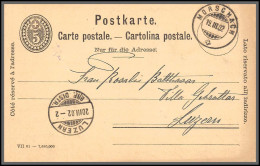 73871 Morschach Pour Luzern 19/3/1902 5c Noir Carte Postale Postkarte Suisse (Swiss) Entier Stationery - Ganzsachen