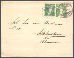 73845 Daguin Luzern Pour Munchen Germany 1910 5c Vert + Complément Bande Journal Wrapper Suisse Swiss Entier Stationery - Ganzsachen