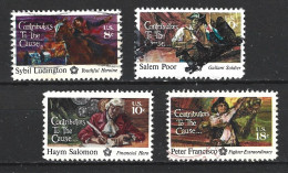USA. N°1046-9 Oblitérés De 1975. Héros Américains. - Indépendance USA