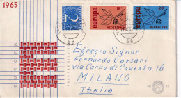1965 - OLANDA - NEDERLAND - EUROPA, Unif. 822-823 - FDC VIAGGIATA - FDC