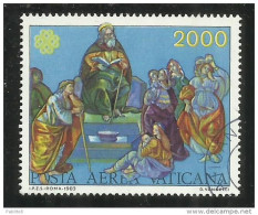 CITTÀ DEL VATICANO VATICAN VATIKAN CITY1983 POSTA AEREA AIR MAIL ANNO MONDIALE COMUNICAZIONI COMMUNICATIONS L. 2000 USED - Poste Aérienne