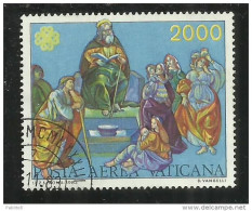 CITTÀ DEL VATICANO VATICAN VATIKAN CITY1983 POSTA AEREA AIR MAIL ANNO MONDIALE COMUNICAZIONI COMMUNICATIONS L. 2000 USED - Poste Aérienne