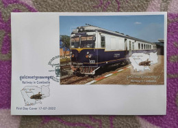 CAMBODGE / CAMBODIA/   FDC S/S Railway In Cambodia  2023 - Cambodge
