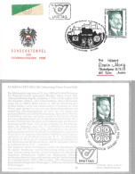 EUROPA CEPT '83, CREST, VIKTOR, FRANZ, 1983, COVER & 2XCARD FDC, SALZBURG, WALDSTEIN, GRAZ, AUSTRIA - 1983