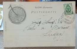 Rare Postcard 1900 Centra Capo Nord Tour Suomi Finlande Finland Cycling World Tour By Bike Luigi Masetti Cycle Tourist - Cycling
