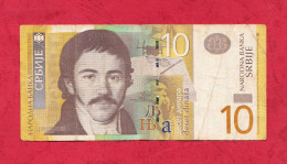 Serbia, 2006- 10 Dinara.Obverse Vuk Stefanovic Karadzic. Reverse Figure Of Vuk Stefanović Karadžić (photo Detail), - Serbia