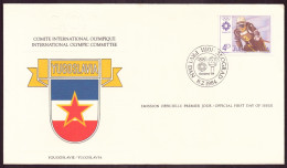 Yougoslavie, FDC, Enveloppe Du 8 Février 1984  " Jeux Olympiques " - FDC